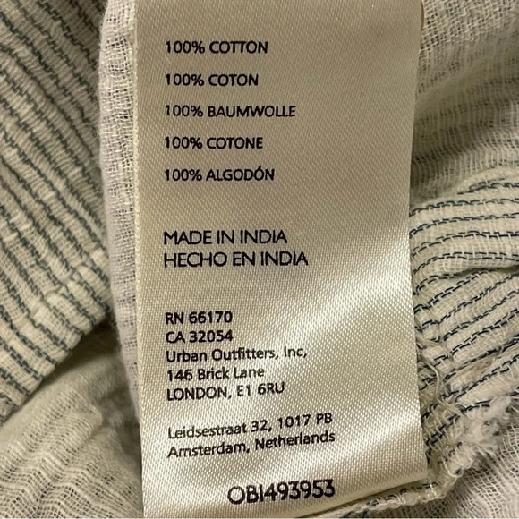 ANTHROPOLOGIE V-Neck Popover Shirt in Blue - Picture 10 of 11